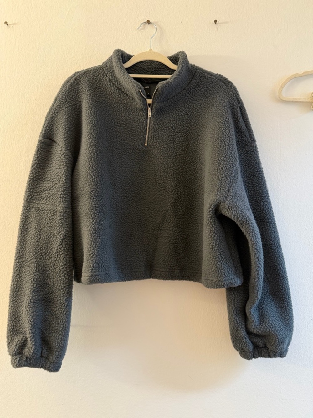 Cider Charcoal Gray Sherpa Half-Zip Pullover